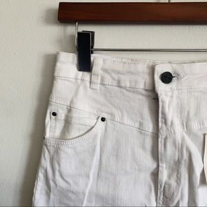 Bershka high rise white denim skirt